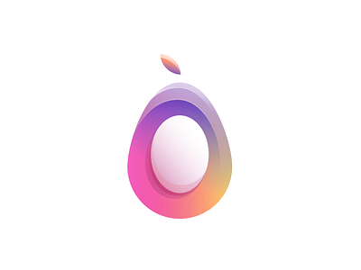 Fruit clean design golden ratio gradient icon illustrator logo process vector