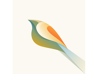 Bird brid golden ratio gradient illustration illustrator logo vector