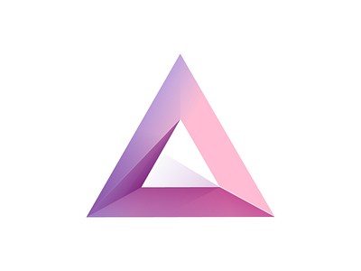 Triangle app gradient icon illustration illustrator logo vector