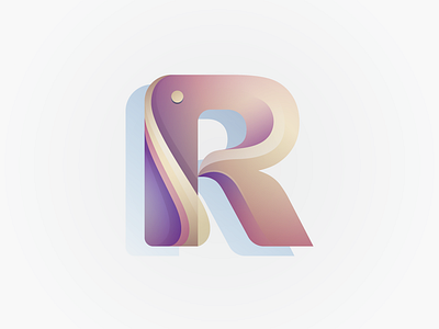 R design golden ratio gradient illustration illustrator logo