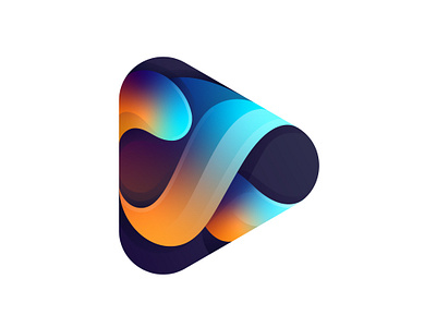 Infinity Play gradient icon illustration illustrator logo process