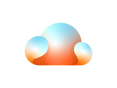 Cloud gradient illustration illustrator logo