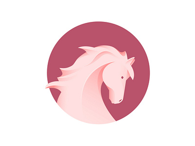 Horse gradient illustration illustrator logo