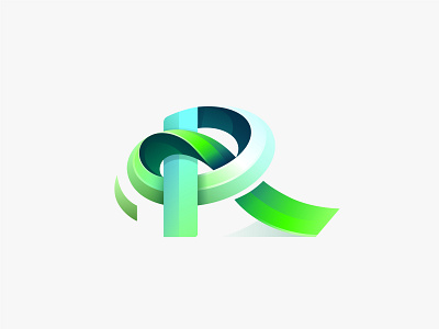 R branding design golden ratio gradient icon illustration illustrator logo typography vector