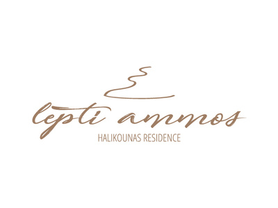 Lepti Ammos beach beach house brand branding logo logo design logotype sand typography typography logo