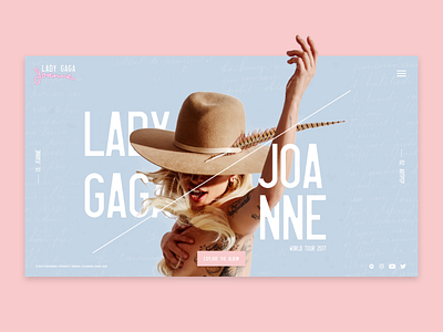 Lady Gaga Landing Page above the fold adobe xd lady gaga landing page ux website xd