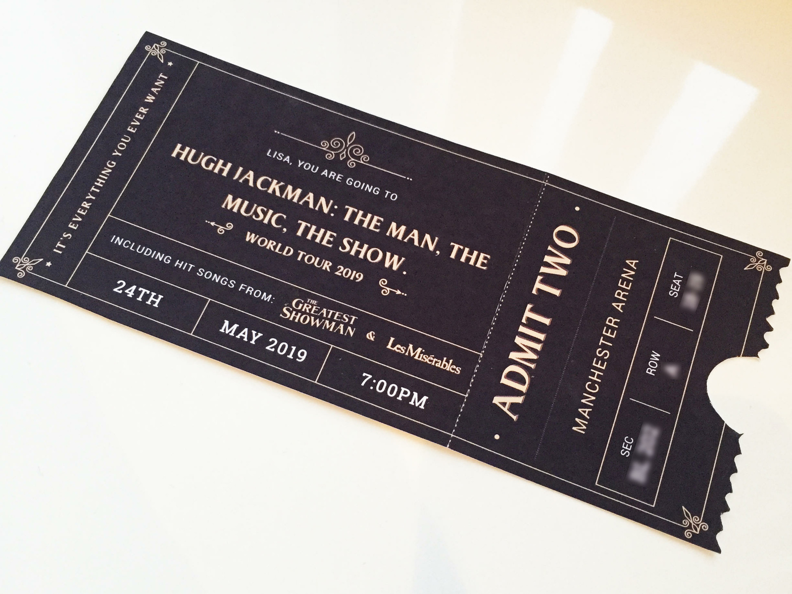 Hugh Jackman Greatest Showman Ticket by Danielle Walker on Dribbble
