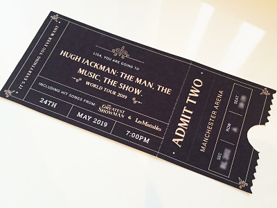 Hugh Jackman Greatest Showman Ticket booking design graphic design greatest showman the greatest showman ticket design ticketing typography