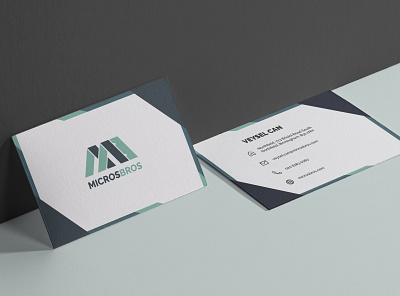 MicrosBros Business Card Design branding business cards design graphic design illustration logo vector
