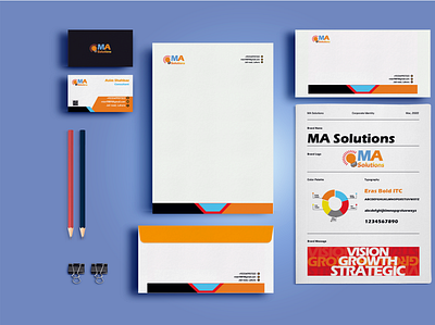 MA Solutions / Brand Identity Kit adobe illustrator adobe photoshop brand brand identity branding corporate identity design illustration