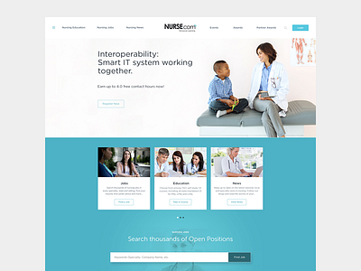 Web Design clean design education flat health jobs layout medical ui ux web