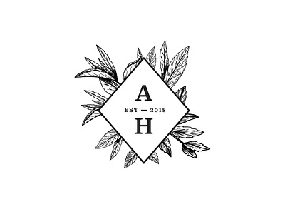 Adam & Heather--Wedding Logo branding design logo