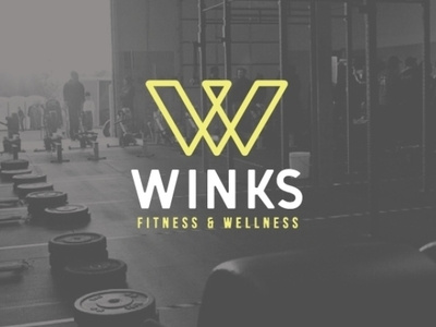 Winks Fitness & Wellness Logo branding design logo