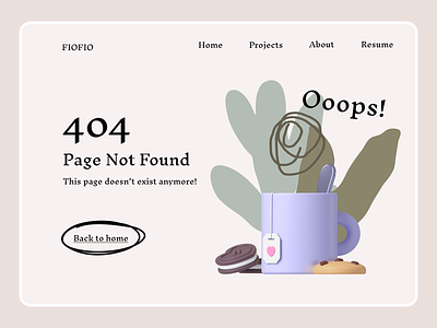 404 Page dailyui ui ux