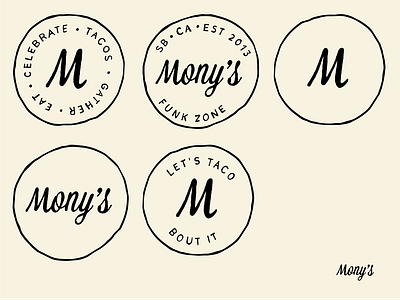 Mony's Tacos Visual Identity: Logos