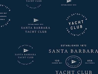Santa Barbara Yacht Club blue brand brand design branding clean club design graphic design illustration logo logo design logo mark mark minimal sailing typeface typography vector visual identity yacht