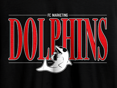 FC Dolphins apparel branding clothing design illustration type vector