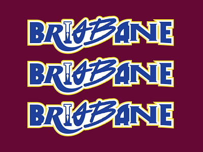 Brisbane Sport apparel design illustration logo type vector
