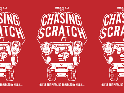 Kudos to you Chasing Scratch apparel clothing design golf golf cart illustration podcast vector