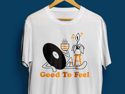 Good To Feel - Records apparel clothing design illustration lily peace plants records vector vinyl