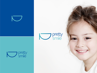 Pretty Smile - Logo Design branding dental dental care dental clinic dentists design geometric identity letter logo minimal vector