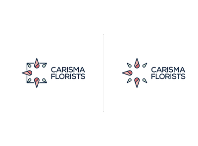 CarismaFlorists branding design geometric identity logo minimal vector
