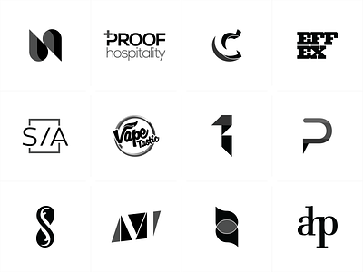 Logos I branding design flat geometric identity letter logo minimal typography vector