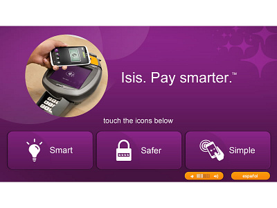 Isis Kiosk UI att buttons gradients isis kiosk purple ui