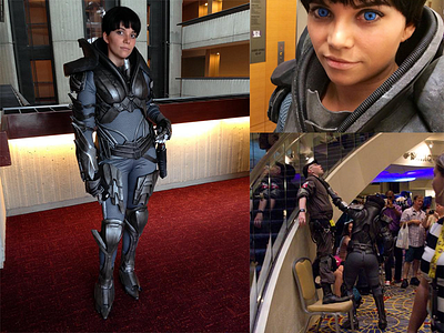 Faora Cosplay blue cosplay costume faora grey