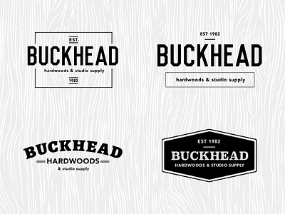 Buckhead Hardwoods Logo Options flooring label logo vintage wood
