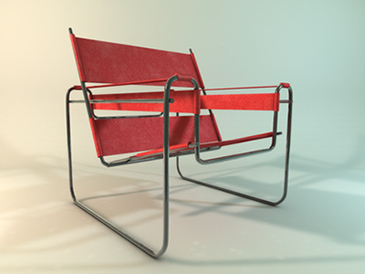 Wassily 3d cinema4d icon illustration red render