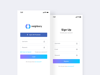 Sign In & Sign Up Forms daily dailyui login newuser register signin signup ui