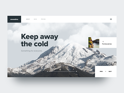 Mounista mountain slider ui ux web