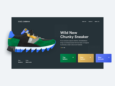 Dolce & Gabbana Concept Landing Page dg dolce dolcegabbana ecommerce finance gabbana landing landing page mobile page uidesign uix ux