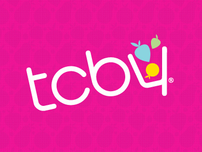 Tcby branding frozen yogurt fruit identity logo pattern typography