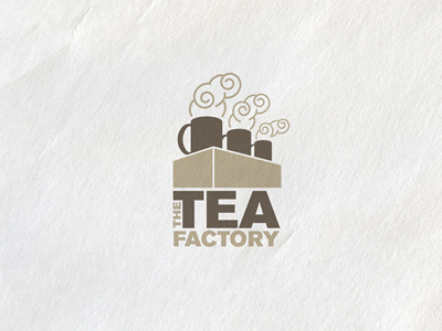 The Tea Factory cafe cup drink factory food logo mug steam tea
