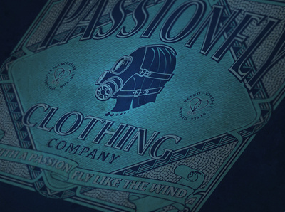Tobacco blue distressed fashion grunge mustard old passionfly retro t shirt tee tin vintage