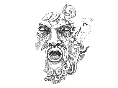 Dionysus dionysus etched hedcut illustration illustrator logo retro sketch vintage wine work in progress