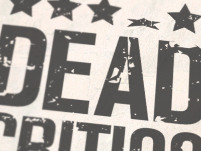 Dead Critics Logo Example blog critics dead distressed logo newspaper print retro vintage