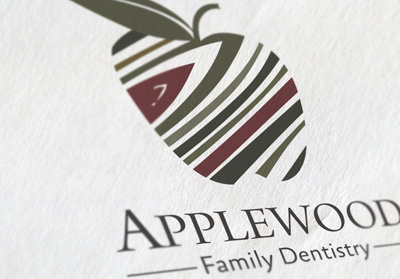 Applewoodexample3 apple dentist dentist logo fruit logo wood