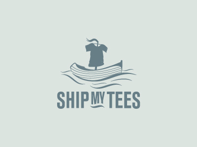 Ship My Tees logo boat flag logo ship t shirt tee waves