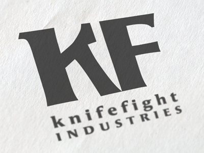 Knifefight Industries Logo fight knife logo text type