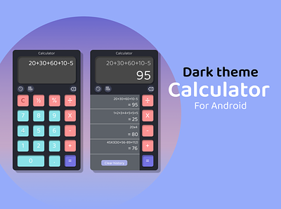 Dark theme Calculator 3d app calc calculator design figma ui uidesign uiux ux