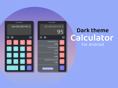 Dark theme Calculator