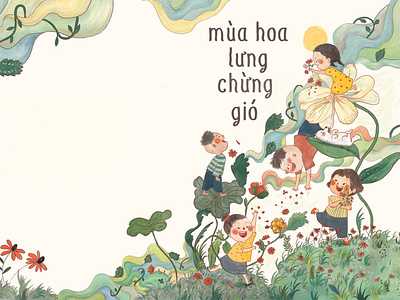 Mùa hoa lưng chừng gió - Children Book Cover