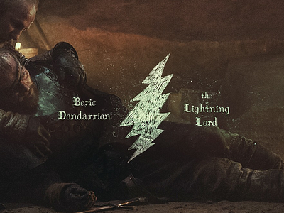 Beric Dondarrion bolt brand branding game of thrones lettering lightning logo type