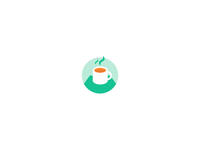 Hawt Coffee circle coffee icon illustration steam vector