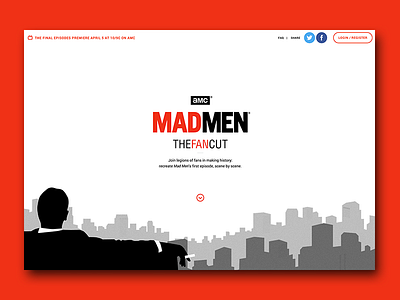 Mad Men Fan Cut city don draper mad men tv ui website