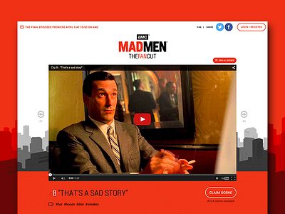Mad Men Fan Cut Scene city don draper mad men madmen tv ui video website