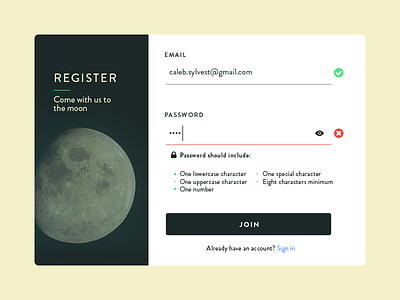 DailyUI 001: Sign Up